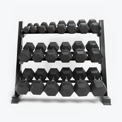 Hex Dumbbell Sets With Rack: 5-25, 5-50 & 5-80 lb
