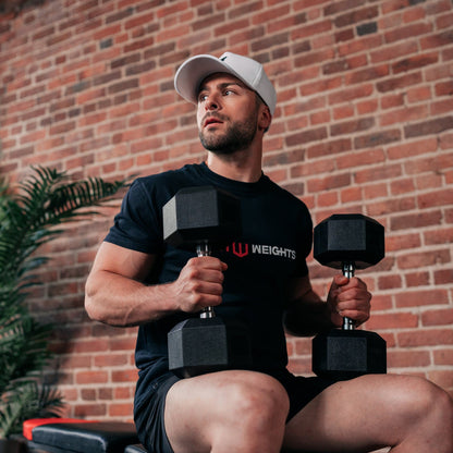 Hex Dumbbell Sets With Rack: 5-25, 5-50 & 5-80 lb