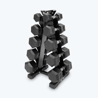 Ascend Rubber Hex Dumbbells - Pairs (5 to 80 lb)